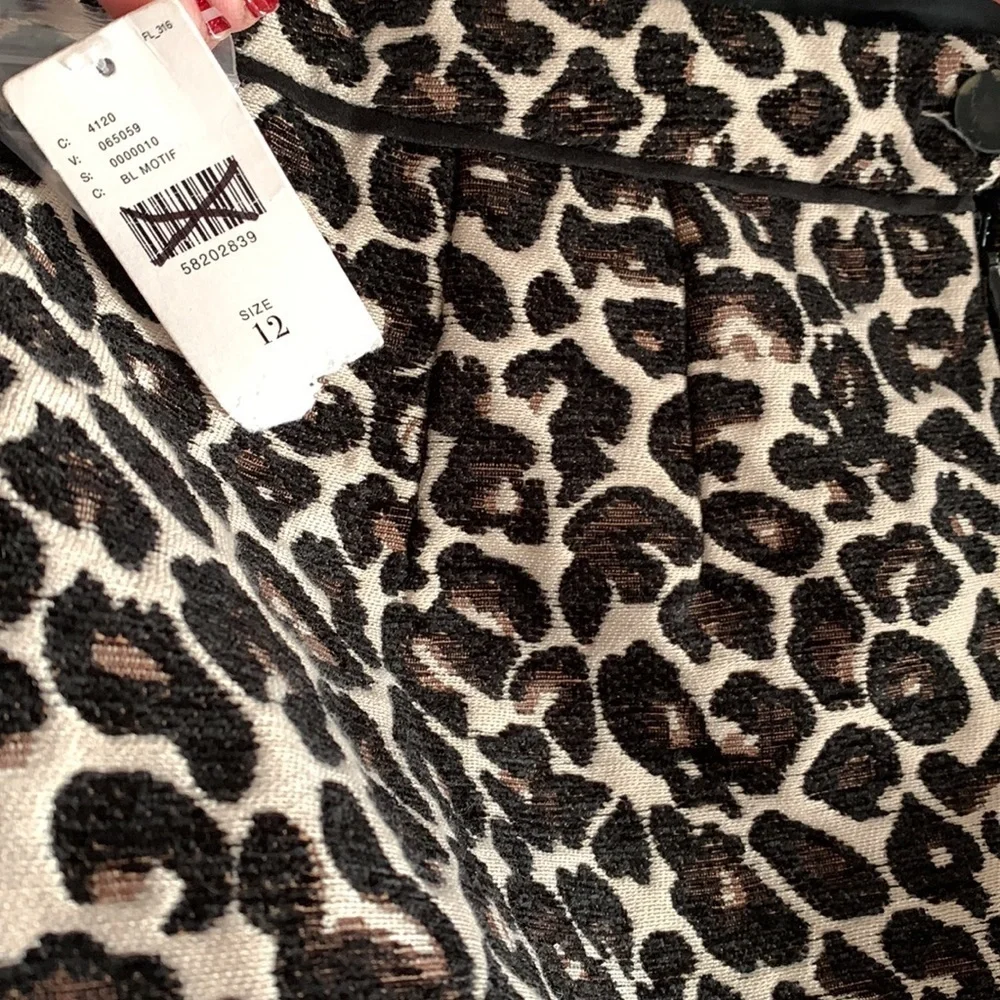 Anthropologie grace Ann leopard skirt new size 12